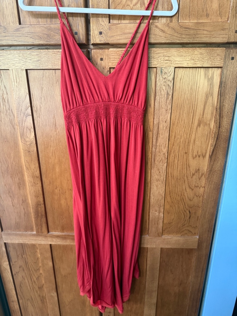 Sundance Red Braided-Strap Maxi Dress